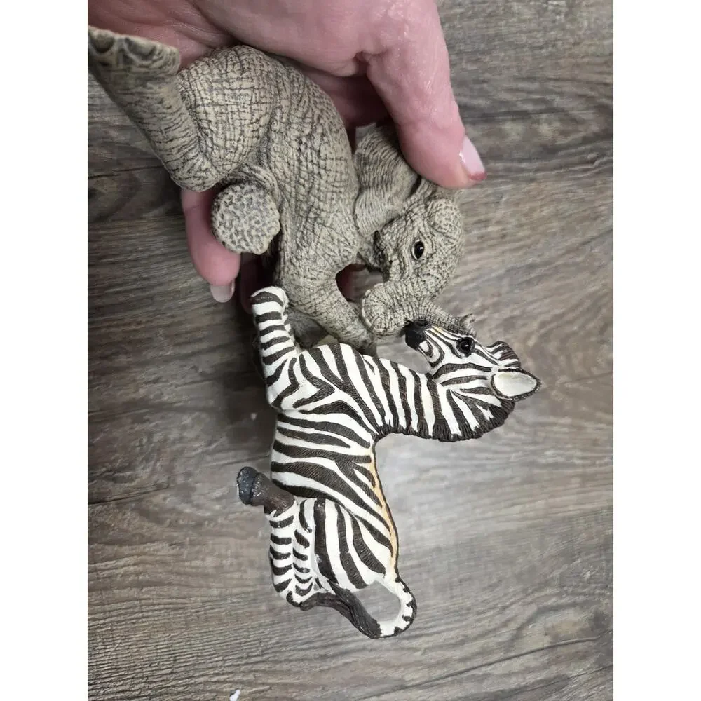 The Herd Martha Carey African Safari Giraffe Zebra Lion Figurines Set Of 3